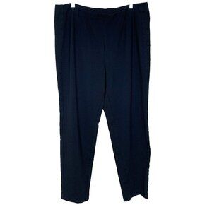 J Jill Pants Womens XL Tall Ponte Slim Leg Black Knit Pull On Rayon Stretch